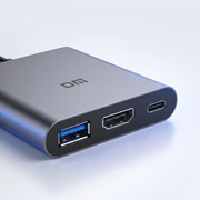 DM USB-C naar HDMI Adapter - 4K USB-C Hub - HDMI Splitter met USB Poorten