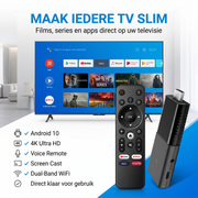 OneProduct Android TV Stick 4K - Smart Streaming Stick met Bluetooth & Dual-Band Wifi