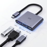 DM USB-C naar HDMI Adapter - 4K USB-C Hub - HDMI Splitter met USB Poorten