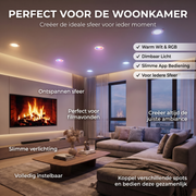 OneProduct Slimme RGB Inbouwspot 10W - Wifi & Bluetooth - Wit