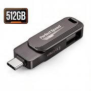 Perfect Speed USB Stick 512GB USB-C - Grote Back-ups & Zakelijke Opslag - USB 3.2