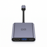 DM USB-C naar HDMI adapter met 4K ondersteuning en USB poorten