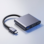 DM USB-C naar HDMI Adapter - 4K USB-C Hub - HDMI Splitter met USB Poorten
