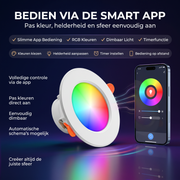 OneProduct Slimme RGB Inbouwspot 10W - Wifi & Bluetooth - Wit