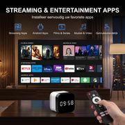 OneProduct Smart Media Hub 8K - Android 14 - Anndroid Box met LED Klokdisplay