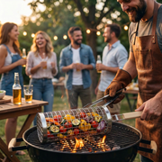 Oneproduct BBQ Grillmand met Houten Handvat - Grillrooster voor Groente, Vis & Vlees - BBQ Accessoires