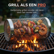 Oneproduct BBQ Grillmand Set - 2 Grillmandjes incl. Draaihaken & Grillvorkjes - BBQ Accessoires