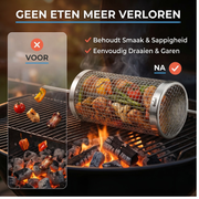 Oneproduct BBQ Grillmand Set - 2 Grillmandjes incl. Draaihaken & Grillvorkjes - BBQ Accessoires