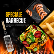 Oneproduct BBQ Grillmand met Houten Handvat - Grillrooster voor Groente, Vis & Vlees - BBQ Accessoires