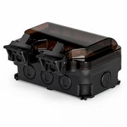 Oneproduct Buiten Stopcontact IP66 - Waterdichte Stekkerdoos voor Buiten - Wandcontactdoos Zwart