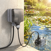 Oneproduct Buitenstopcontact IP66 Grijs – Waterdicht Stopcontact met Deksel voor Buiten
