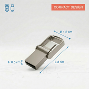 Perfect Speed USB Stick 64GB - USB-C & USB 3.0 - High Speed Flash Drive - Ultradun Metaal Design