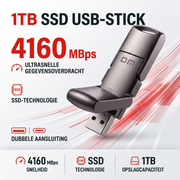 DM Premium SSD USB Stick met snelheid tot 520 MB/s