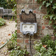 Oneproduct Dubbel Buitenstopcontact IP66 Grijs - Waterdichte Wandcontactdoos voor Buiten