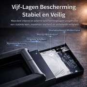DM Externe Harde Schijf 2TB - USB C HDD - Stootvaste Portable Opslag - Zwart