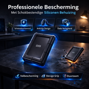 DM Externe Harde Schijf 2TB - USB C HDD - Stootvaste Portable Opslag - Zwart