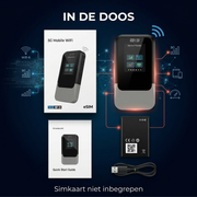 Oneproduct 5G MiFi Router met Simkaart & E-Sim - Wifi 6 Mobiele Hotspot - Dual Band Router