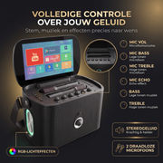 Oneproduct Karaoke Set met 11,6 Touchscreen - 2 Microfoons - Android - Bluetooth