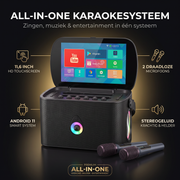 Oneproduct Karaoke Set met 11,6 Touchscreen - 2 Microfoons - Android - Bluetooth