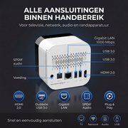 OneProduct Smart Media Hub 8K - Android 14 - Anndroid Box met LED Klokdisplay
