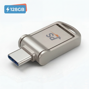Perfect Speed USB Stick 128GB - USB-C & USB 3.0 - High Speed Flash Drive - Ultradun Metaal Design