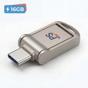 Perfect Speed USB Stick 16GB - USB-C & USB 3.0 - High Speed Flash Drive - Ultradun Metaal Design