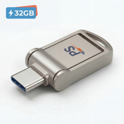 Perfect Speed USB Stick 32GB – USB-C & USB 3.0 – High Speed Flash Drive – Ultradun Metaal Design
