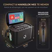 Oneproduct Karaoke Set met 11,6 Touchscreen - 2 Microfoons - Android - Bluetooth