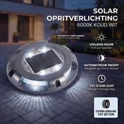 Oneproduct Solar Opritverlichting Grijs 6000K Koel Wit - Opritlamp op Zonne energie