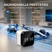 OneProduct Smart Media Hub 8K - Android 14 - Anndroid Box met LED Klokdisplay
