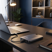 DM Externe Harde Schijf 500GB Antraciet - USB 3.2 Portable HDD van Metaal