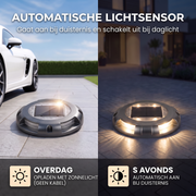 Oneproduct Solar Opritverlichting Grijs - 3500K Warm Wit - LED op Zonne-energie