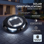 Oneproduct Solar Opritverlichting Zwart - 6000K Koel Wit - LED op Zonne-energie