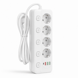 Oneproduct stekkerdoos wit met USB-C en 4 USB poorten