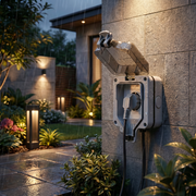 Oneproduct Buitenstopcontact IP66 Grijs – Waterdicht Stopcontact met Deksel voor Buiten