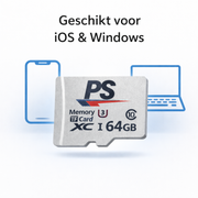 Perfect Speed Micro SD kaart 64GB U3 Class 10 met SD adapter