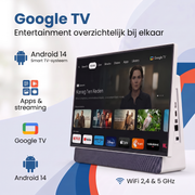 Oneproduct Draagbare TV 27 Inch met Accu - Google TV - Full HD