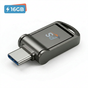 Perfect Speed Mini USB Stick 32GB - USB-C & USB-A - Compacte Dual USB Stick - Black Edition