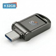 Perfect Speed Mini USB Stick 32GB - USB-C & USB-A - Compacte Dual USB Stick - Black Edition