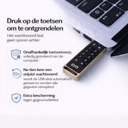 Perfect Speed USB Stick 64GB met Pincode - USB 3.2 Beveiligde Flash Drive - zilver / zwart
