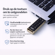 Perfect Speed USB Stick met Pincode 32GB - Beveiligde USB 3.2 Stick - 150 MB/s - Metaal