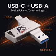 Perfect Speed USB Stick 16GB met USB-C & USB-A - USB 3.2 OTG