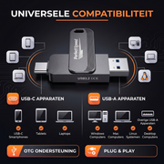 Perfect Speed USB Stick 256GB USB-C - Grote Opslag voor Back-ups & Bestanden