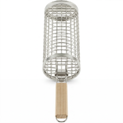 Oneproduct BBQ Grillmand met Houten Handvat - Grillrooster voor Groente, Vis & Vlees - BBQ Accessoires